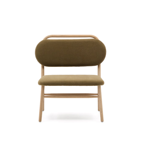 Sessel Helda aus grünem Chenille und massivem Eichenholz FSC Mix Credit - ZEN ZONE Furniture