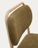 Sessel Helda aus grünem Chenille und massivem Eichenholz FSC Mix Credit - ZEN ZONE Furniture
