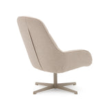 Sessel Teryl aus beigefarbener Chenille und Metall mit grauer Oberfläche FSC 100% - ZEN ZONE Furniture