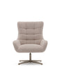 Sessel Teryl aus beigefarbener Chenille und Metall mit grauer Oberfläche FSC 100% - ZEN ZONE Furniture
