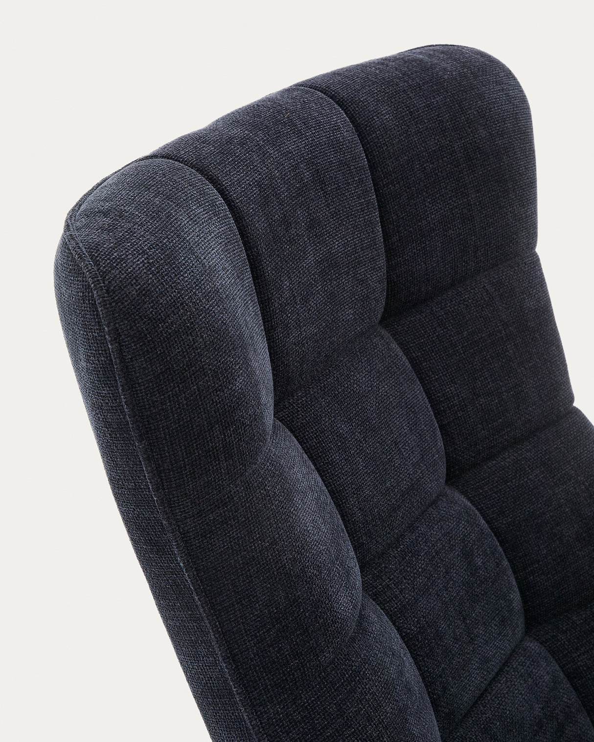 Sessel Teryl aus blauer Chenille und Metall mit grauer Oberfläche FSC 100% - ZEN ZONE Furniture