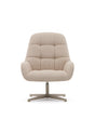 Drehsessel Jaspe beige und Metall mit grauer Oberfläche FSC 100% - ZEN ZONE Furniture
