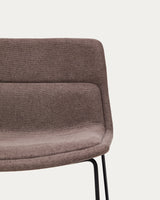 Sessel Zahara aus braunem Stahl mit schwarzem Finish FSC 100% - ZEN ZONE Furniture