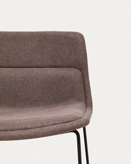 Sessel Zahara aus braunem Stahl mit schwarzem Finish FSC 100% - ZEN ZONE Furniture