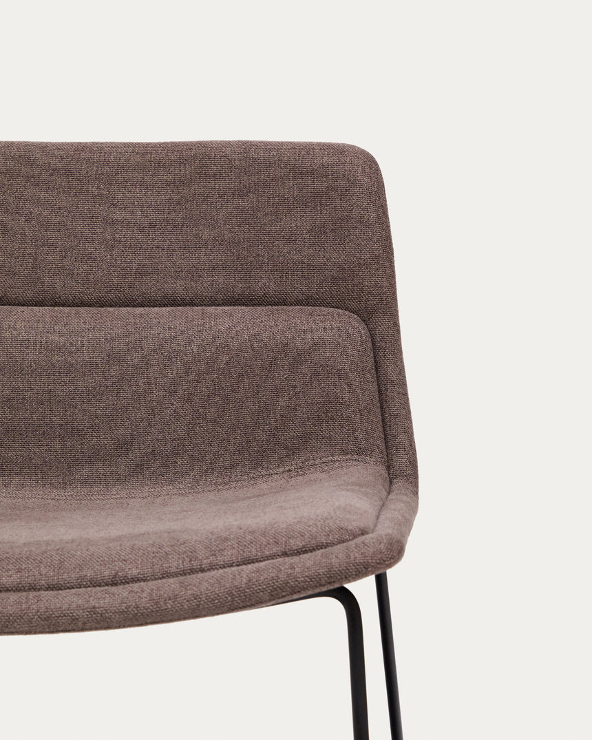 Sessel Zahara aus braunem Stahl mit schwarzem Finish FSC 100% - ZEN ZONE Furniture