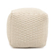 Mascarell Pouf aus Baumwolle und Polypropylen weiß 45 x 45 cm - ZEN ZONE Furniture