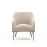 Sessel Bobly in Beige und massivem Buchenholz mit natürlichem Finish - ZEN ZONE Furniture