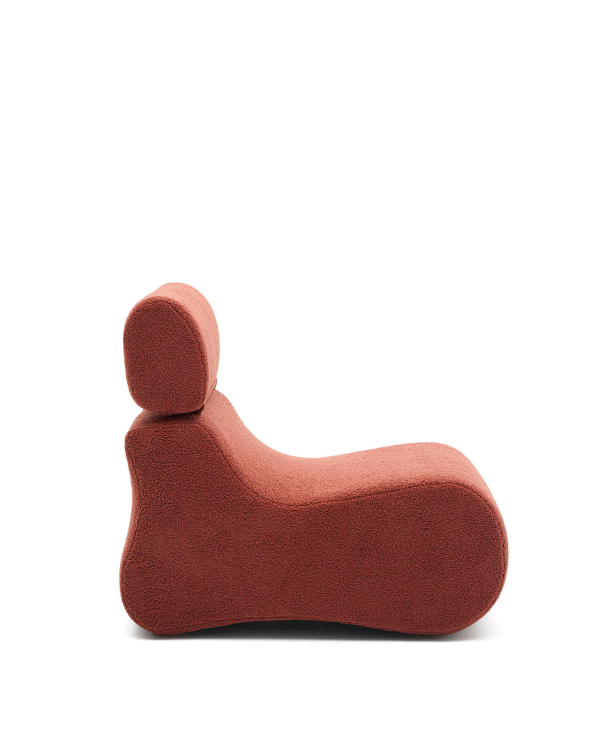 Sessel Club aus terrakottafarbenem Bouclé - ZEN ZONE Furniture