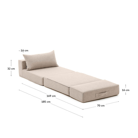 Pouf Schlafsofa Arty beige 70 x 89 (200) cm - ZEN ZONE Furniture