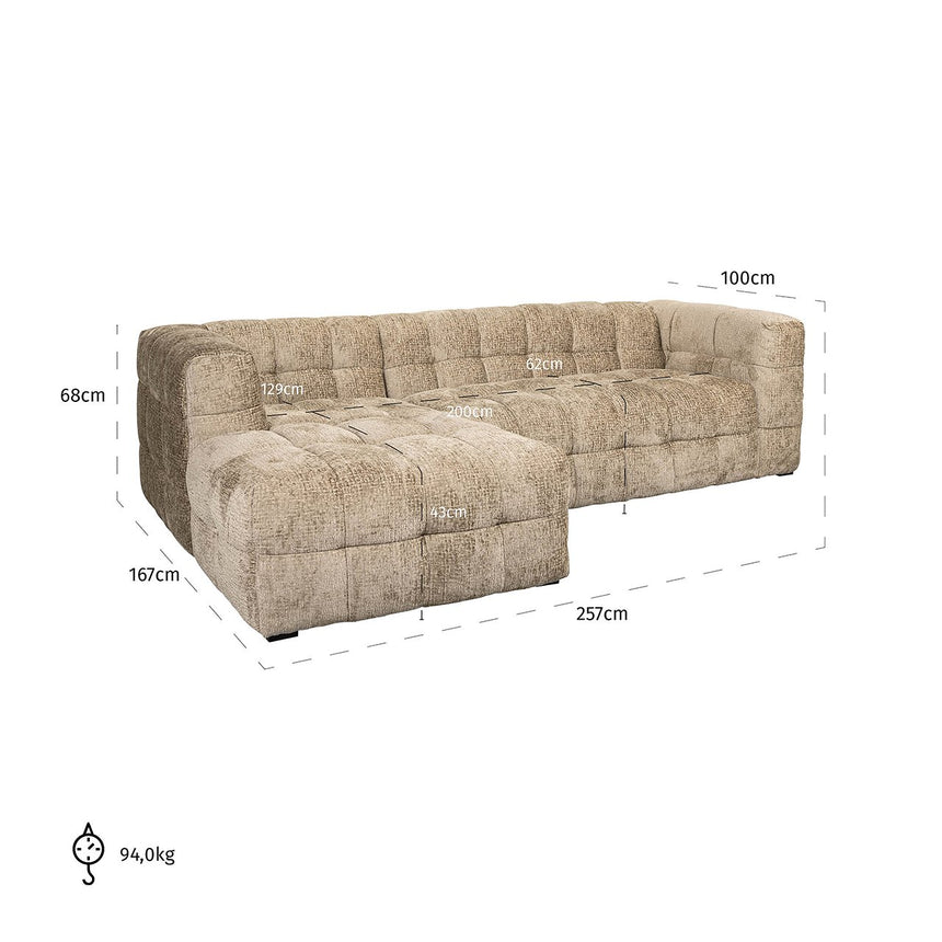 Sofa Merrol lounge links desert fusion (Fusion 109 desert) - ZEN ZONE