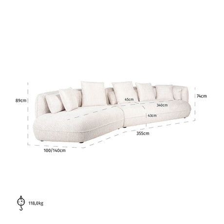 Sofa Rodina lovely cream (Be Lovely 11 Cream) - ZEN ZONE