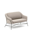 Brida 2-Sitzer-Sofa in Beige und Stahlbeine mit schwarzem Finish 128 cm - ZEN ZONE Furniture