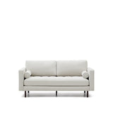 Debra 2-Sitzer-Sofa mit Bezug in perlfarbener Chenille Beine Wenge-Finish 182 cm - ZEN ZONE Furniture