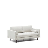 Debra 2-Sitzer-Sofa mit Bezug in perlfarbener Chenille Beine Wenge-Finish 182 cm - ZEN ZONE Furniture