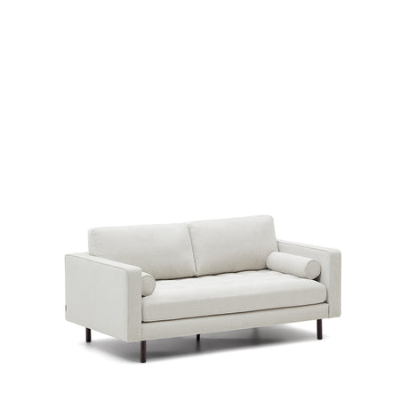 Debra 2-Sitzer-Sofa mit Bezug in perlfarbener Chenille Beine Wenge-Finish 182 cm - ZEN ZONE Furniture
