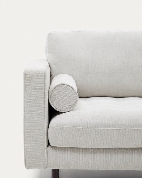 Debra 2-Sitzer-Sofa mit Bezug in perlfarbener Chenille Beine Wenge-Finish 182 cm - ZEN ZONE Furniture