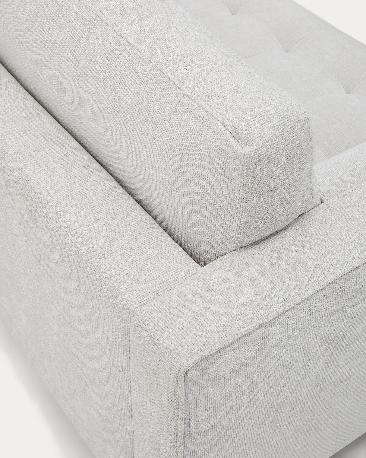 Debra 2-Sitzer-Sofa mit Bezug in perlfarbener Chenille Beine Wenge-Finish 182 cm - ZEN ZONE Furniture