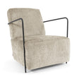 Sessel Gamer aus beiger Chenille und Metall mit schwarzer Lackierung - ZEN ZONE