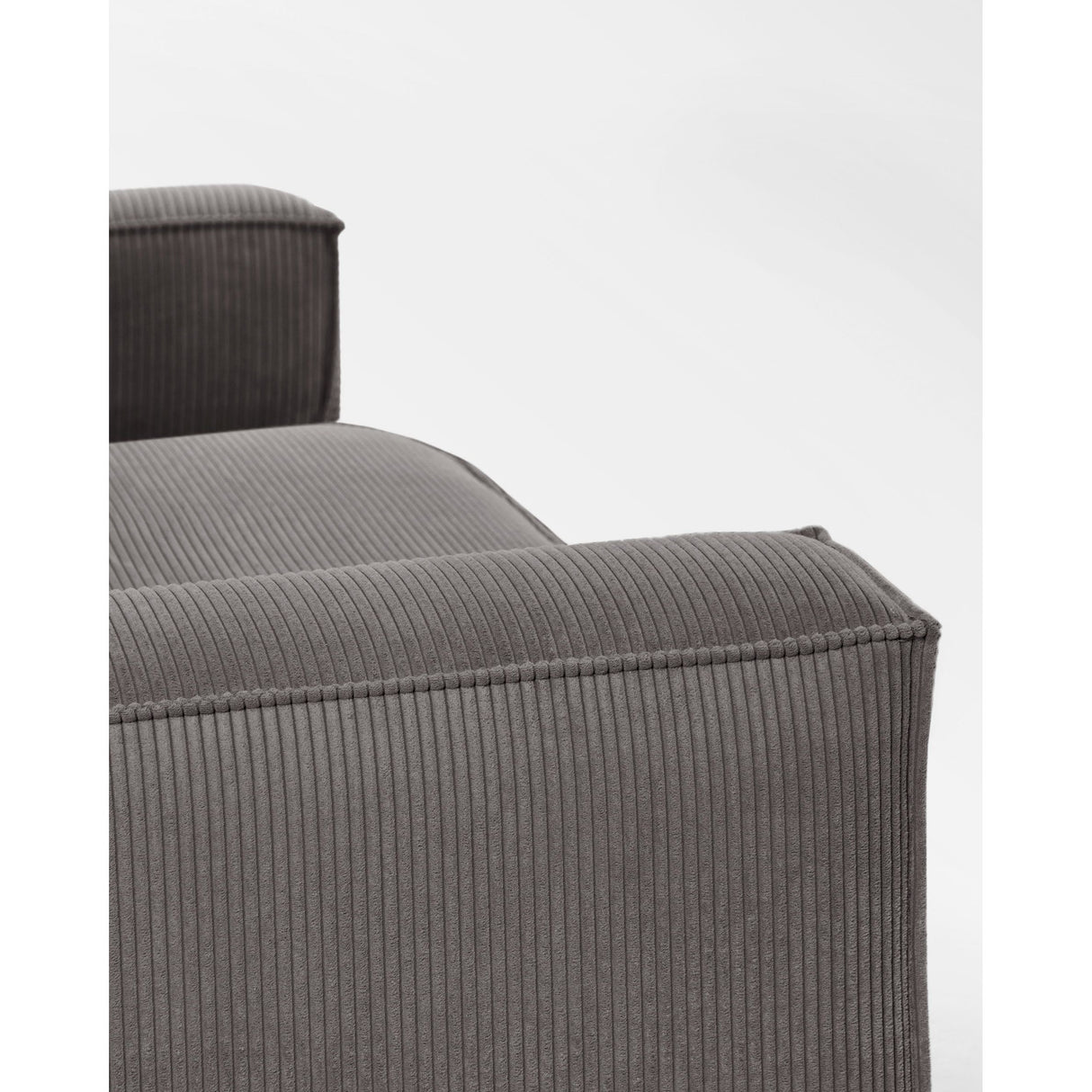 Blok 3-Sitzer-Sofa breiter Cord grau 240 cm - ZEN ZONE