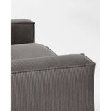 Blok 3-Sitzer-Sofa breiter Cord grau 240 cm - ZEN ZONE