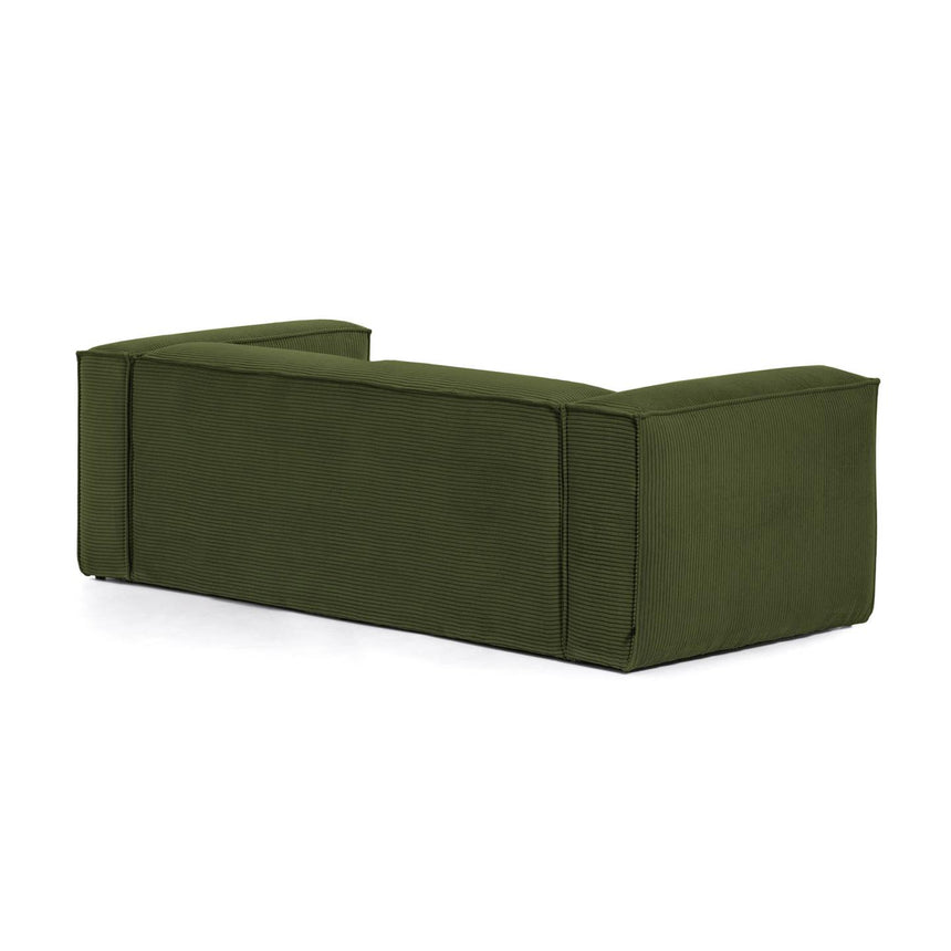 Blok 3-Sitzer-Sofa breiter Cord grün 240 cm - ZEN ZONE Furniture