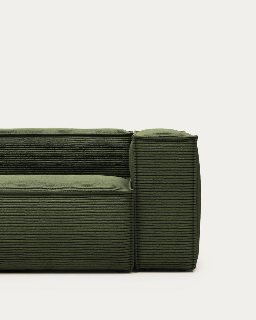 Blok 3-Sitzer-Sofa breiter Cord grün 240 cm - ZEN ZONE Furniture