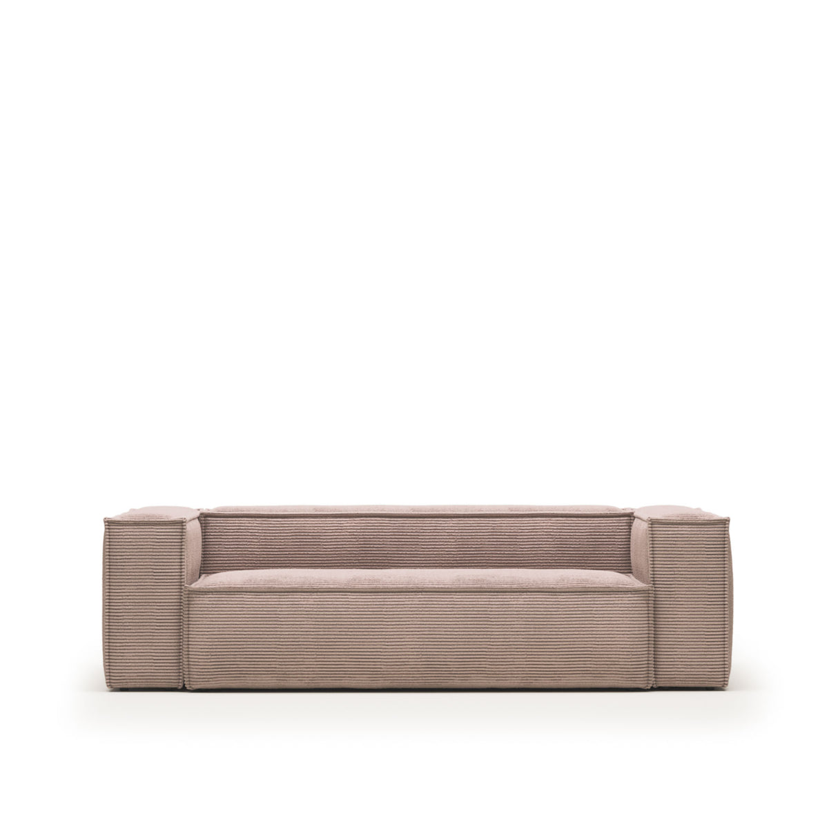 Blok 3-Sitzer-Sofa breiter Cord rosa 240 cm - ZEN ZONE