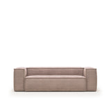 Blok 3-Sitzer-Sofa breiter Cord rosa 240 cm - ZEN ZONE
