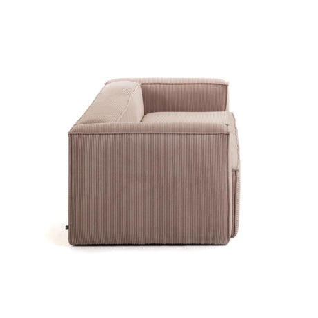Blok 3-Sitzer-Sofa breiter Cord rosa 240 cm - ZEN ZONE