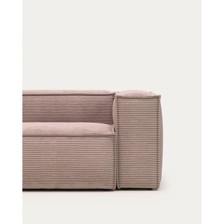 Blok 3-Sitzer-Sofa breiter Cord rosa 240 cm - ZEN ZONE
