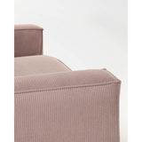 Blok 3-Sitzer-Sofa breiter Cord rosa 240 cm - ZEN ZONE