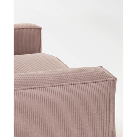 Blok 3-Sitzer-Sofa breiter Cord rosa 240 cm - ZEN ZONE