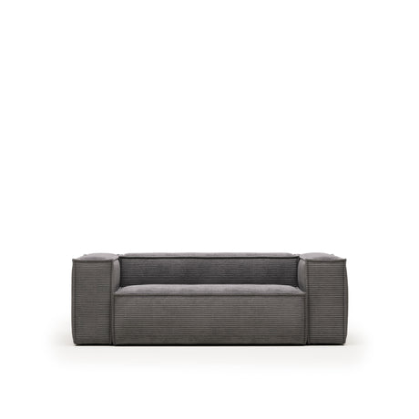 Blok 2-Sitzer-Sofa breiter Cord grau 210 cm - ZEN ZONE