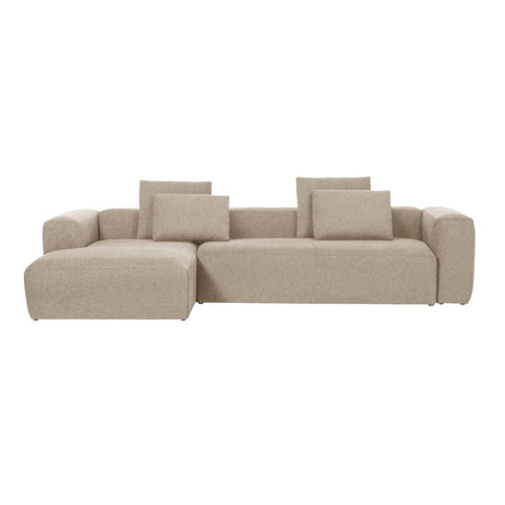 Blok 4-Sitzer Sofa mit Chaiselongue links beige 330 cm - ZEN ZONE