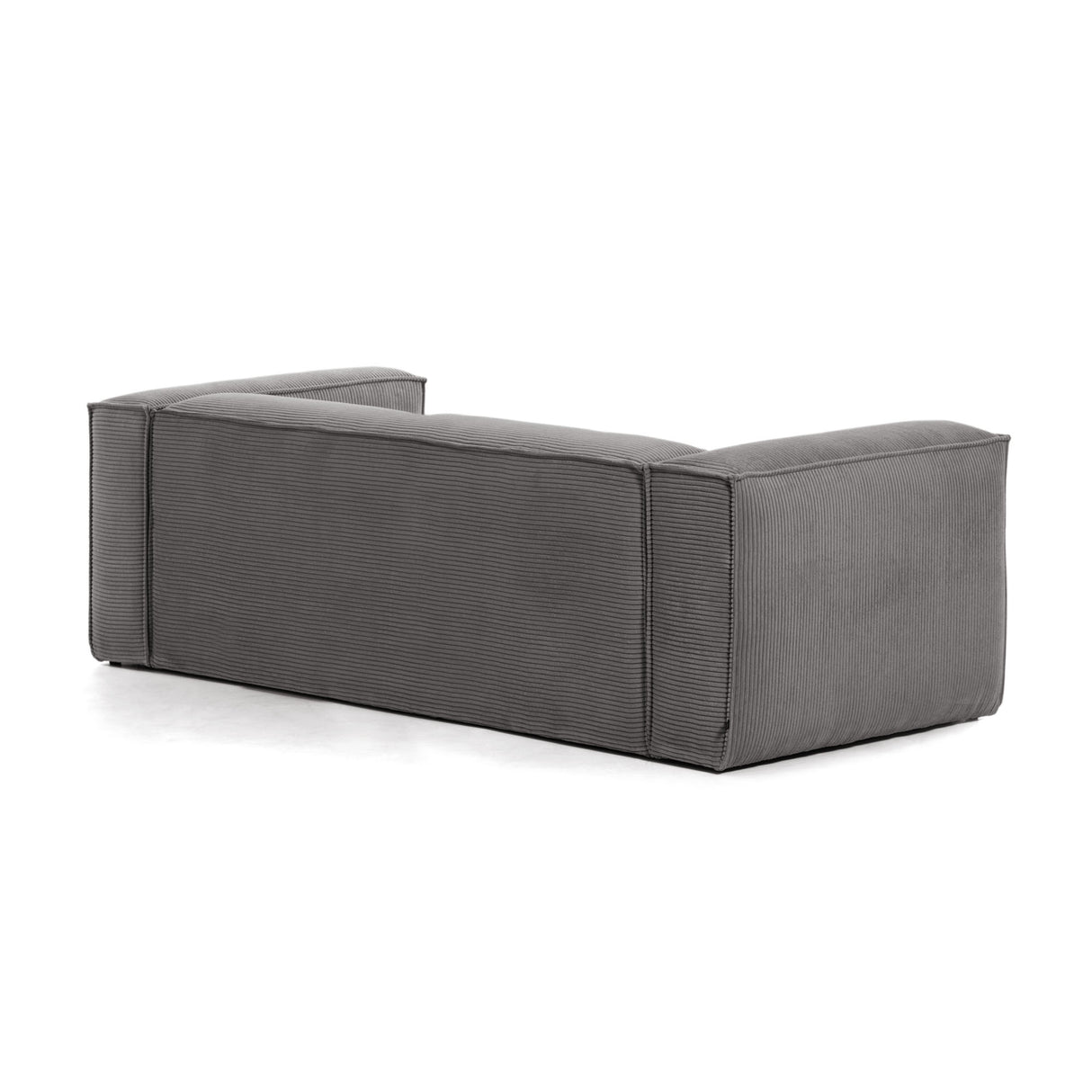 Blok 2-Sitzer-Sofa mit Chaiselongue rechts breiter Cord grau 240 cm - ZEN ZONE