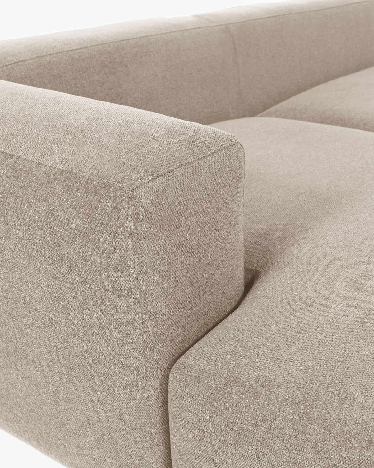 Blok 2-Sitzer Sofa mit Chaiselongue links beige 240 cm - ZEN ZONE Furniture