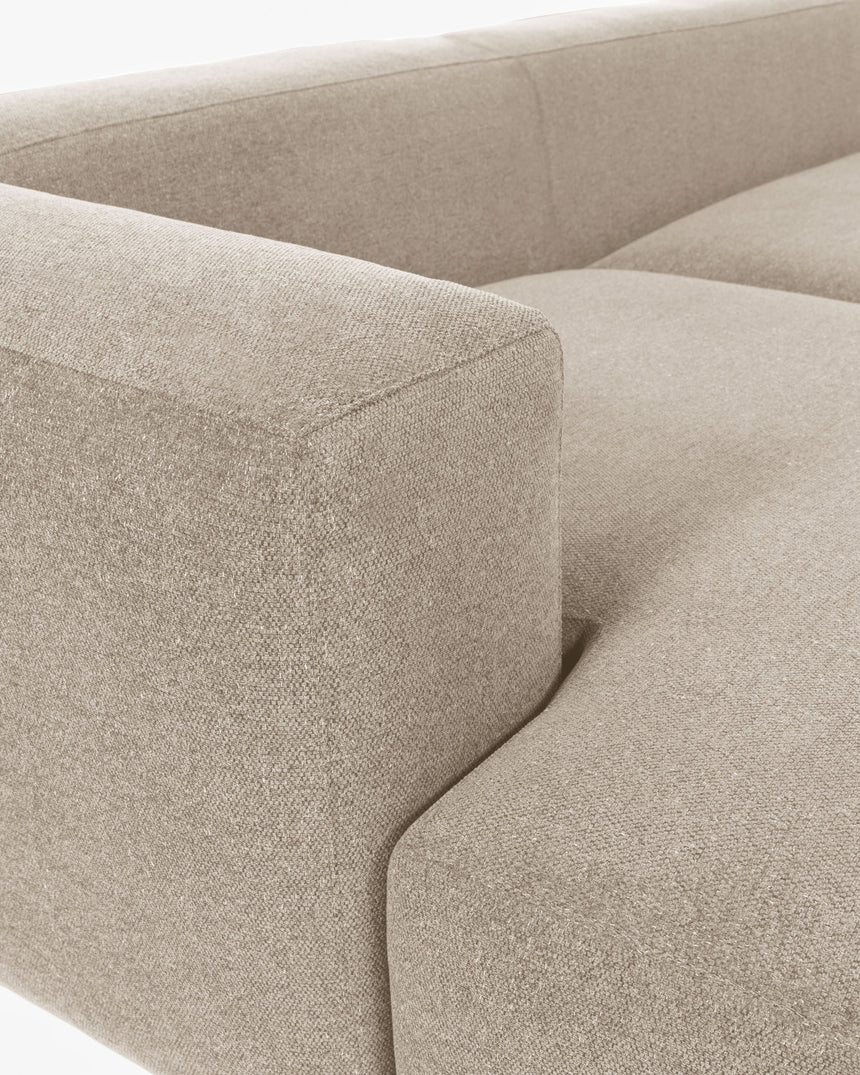 Blok 2-Sitzer Sofa mit Chaiselongue links beige 240 cm - ZEN ZONE Furniture