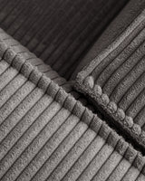 Blok 2-Sitzer-Sofa mit Chaiselongue links breiter Cord grau 240 cm - ZEN ZONE Furniture