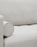 Debra 3-Sitzer-Sofa mit Pouf mit Bezug in perlfarbener Chenille Beine Wenge-Finish 22 - ZEN ZONE Furniture
