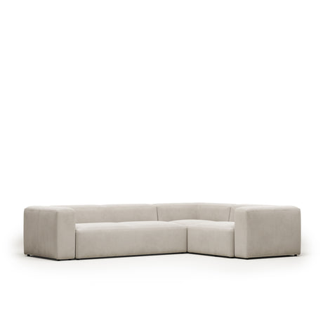 Blok 4-Sitzer-Ecksofa beige 320 x 230 cm / 230 x 320 cm - ZEN ZONE Furniture
