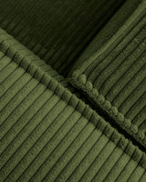 Blok 4-Sitzer Ecksofa Cord grün 320 x 230 cm / 230 x 320 cm - ZEN ZONE Furniture