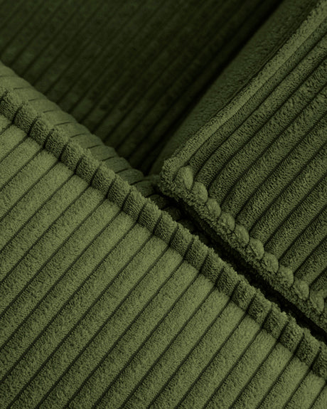 Blok 4-Sitzer Ecksofa Cord grün 320 x 230 cm / 230 x 320 cm - ZEN ZONE Furniture