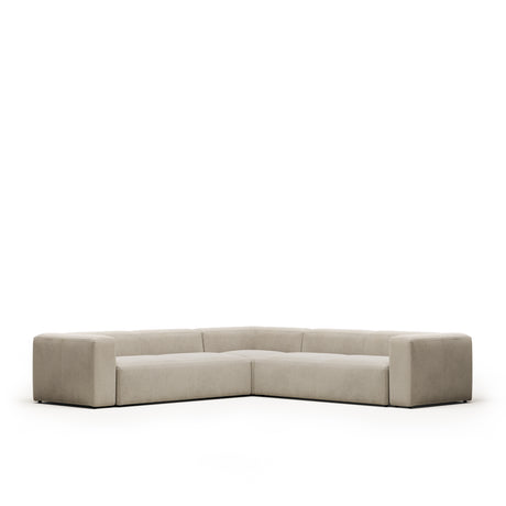 Blok 6-Sitzer Ecksofa in beige 320 x 320 cm - ZEN ZONE