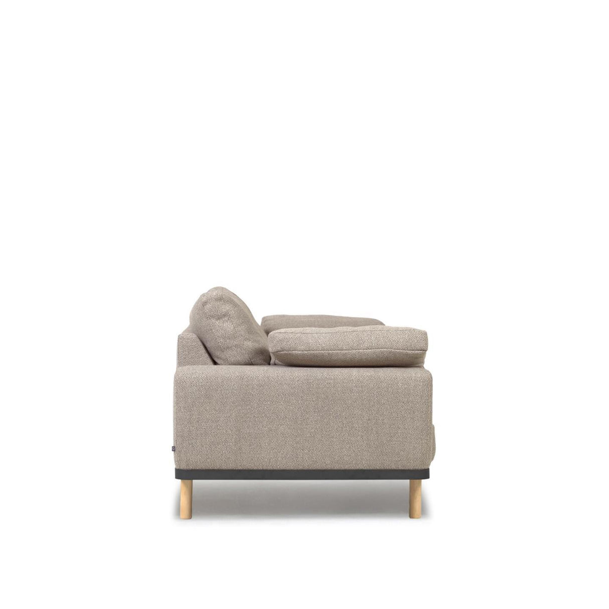 Noa 3-Sitzersofa mit Kissen beige und Beinen Natur 230 cm - ZEN ZONE