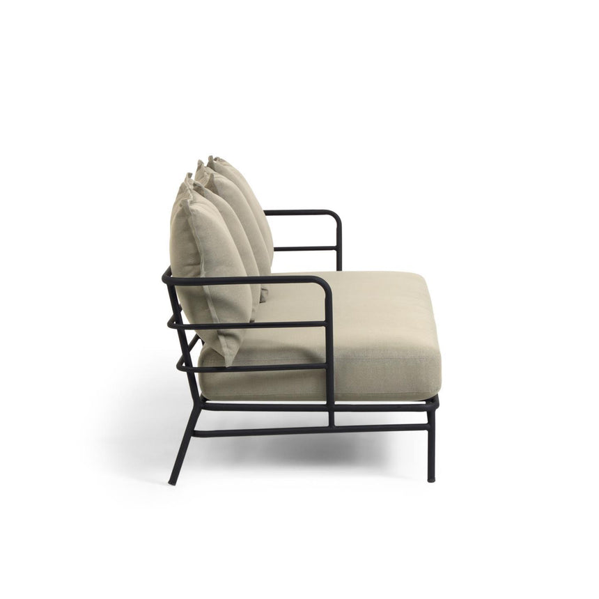 Mareluz 3-Sitzersofa aus schwarzem Stahl 197 cm - ZEN ZONE Furniture