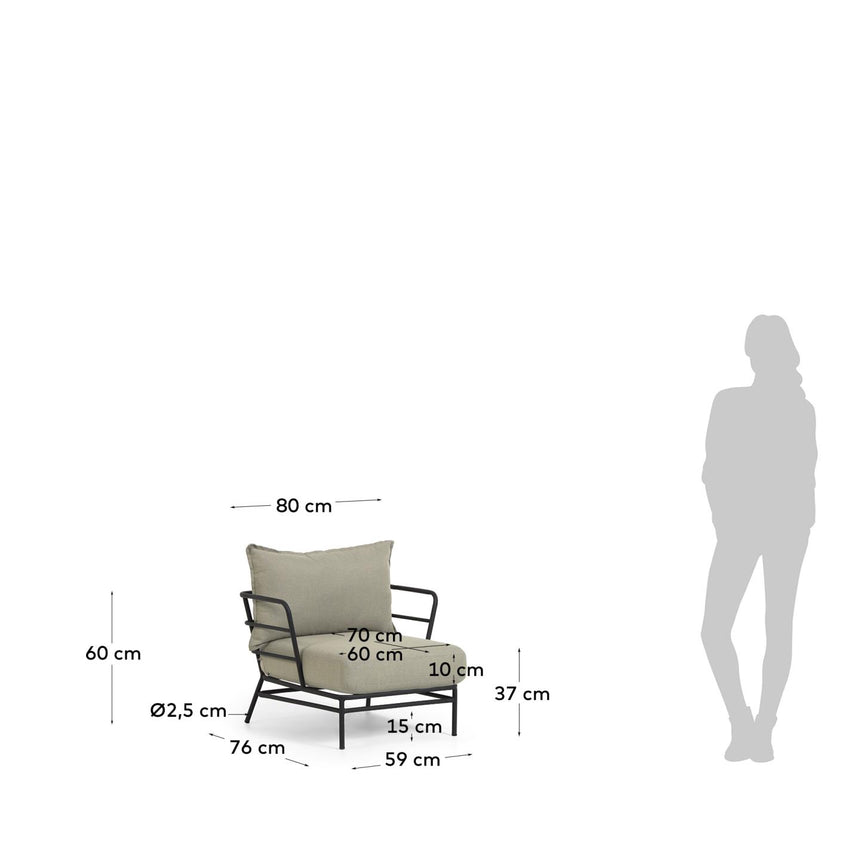 Mareluz Sessel aus schwarzem Stahl - ZEN ZONE Furniture