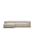 Blok 3-Sitzer Sofa mit Chaiselongue links in beige 300 cm - ZEN ZONE Furniture