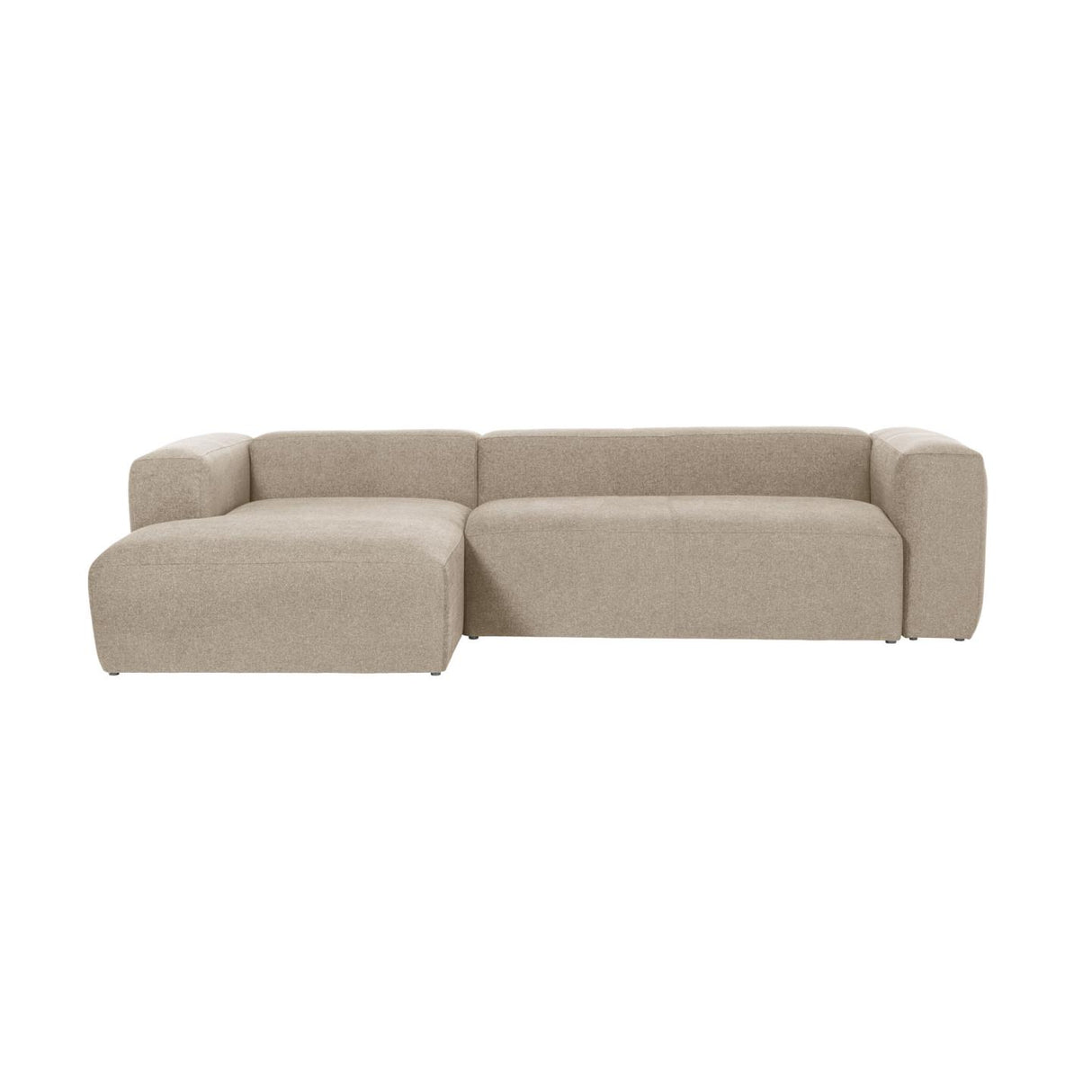 Blok 3-Sitzer Sofa mit Chaiselongue links in beige 300 cm - ZEN ZONE Furniture