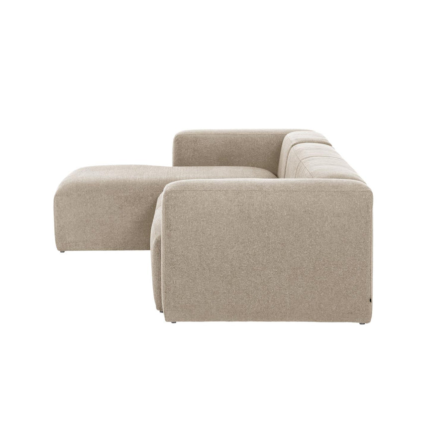 Blok 3-Sitzer Sofa mit Chaiselongue links in beige 300 cm - ZEN ZONE Furniture