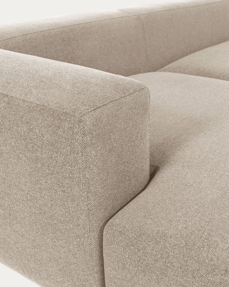 Blok 3-Sitzer Sofa mit Chaiselongue links in beige 300 cm - ZEN ZONE Furniture